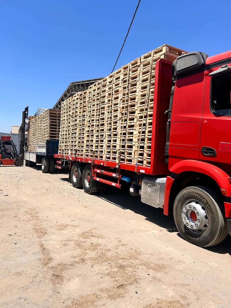 Camión con carga de pallets de madera Argal Pallets